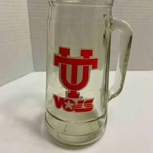University Tenn clear glass beer mug